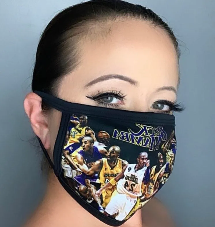 Black Mamba Kobe Lakers silk mask - Image 3
