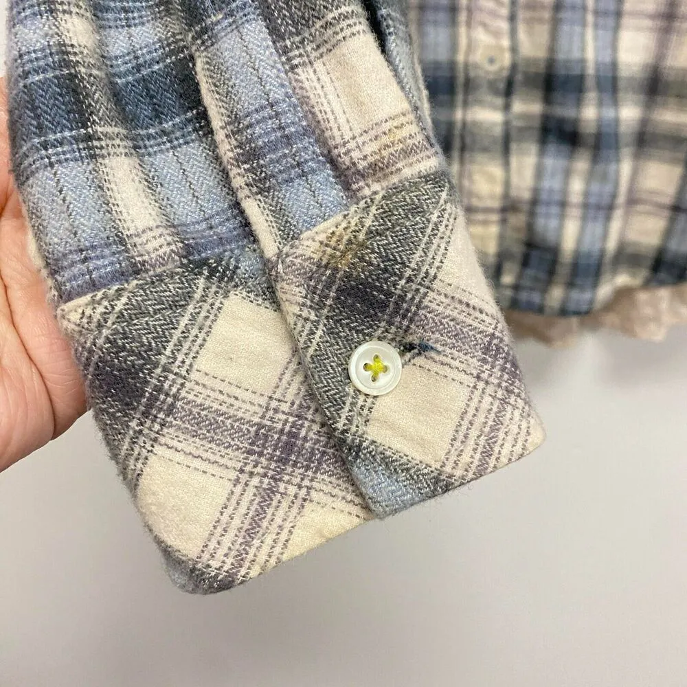 Anthropologie Holding Horses Women's Peplum Button-Up Flannel Plaid Shirt Size M - Image 7