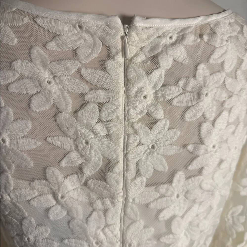Jessica Howard Cream Lace Dress Size 8 - Image 3