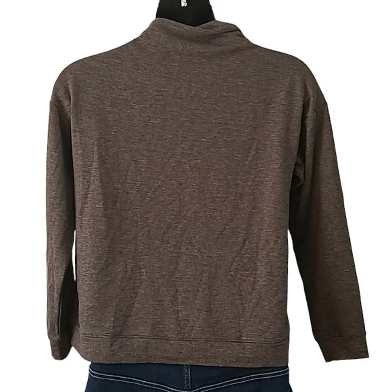 Ambrielle Women's Long Sleeve Funnel Neck Pajama Top - Image 5