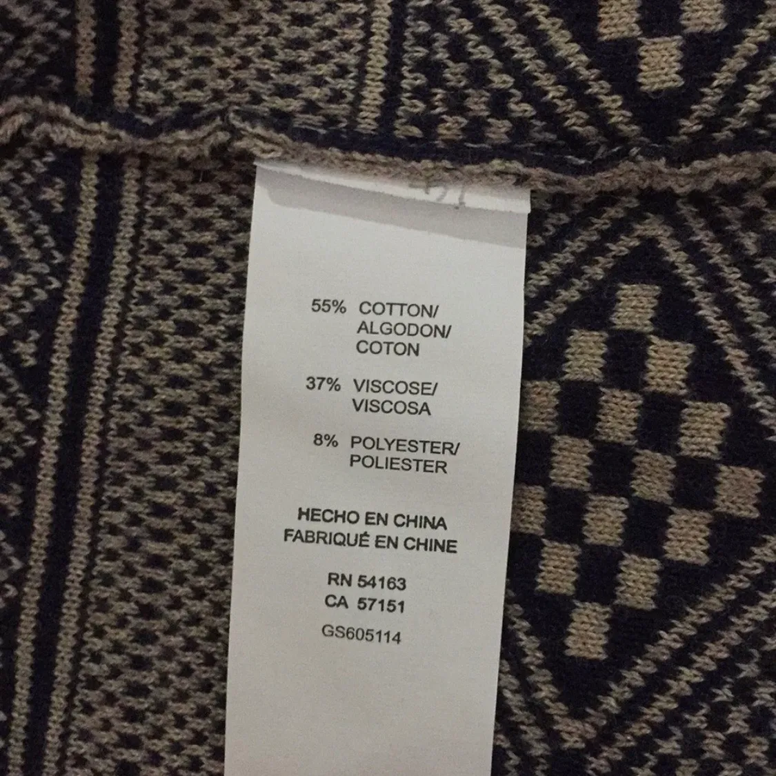 G.H. Bass Co Blue And Tan Cardigan - Image 5