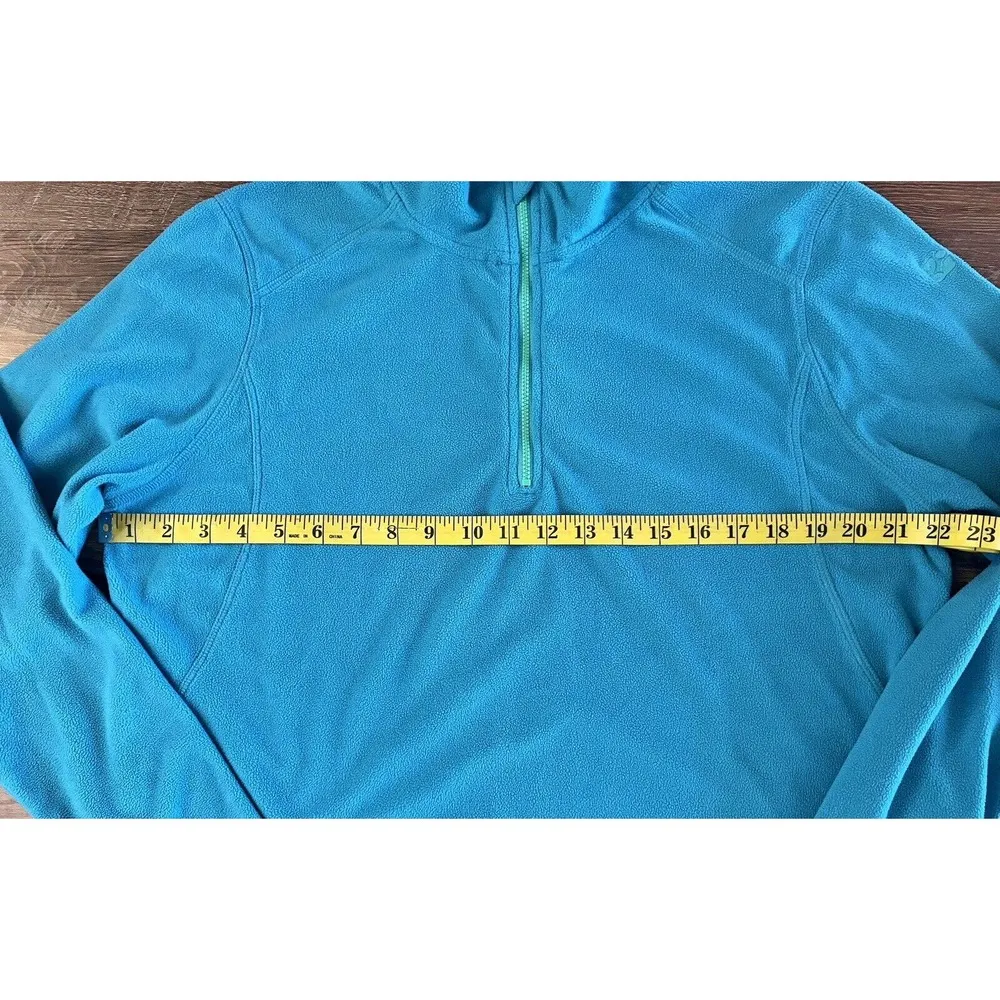 Killtec 1/4 Zip Up Light Fleece Jacket Women's 16(L) Teal Mock Neck Long Sleeve Size L - Image 4