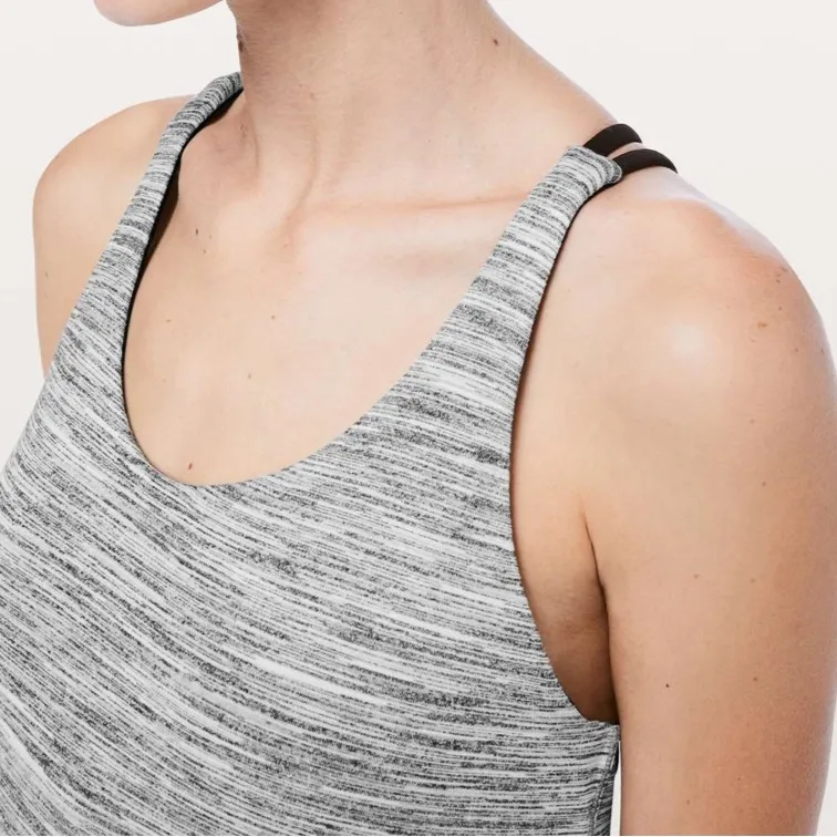 NWOT Size 10 Moment To Movement 2-In-1 Tank Space Dye Camo Black White / Black - Image 4