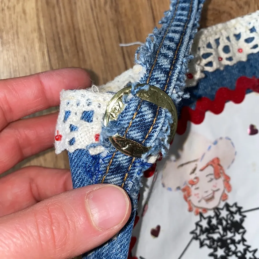 Handmade Western Cowgirl Sm Denim Shoulder Bag GUC OS - Image 10