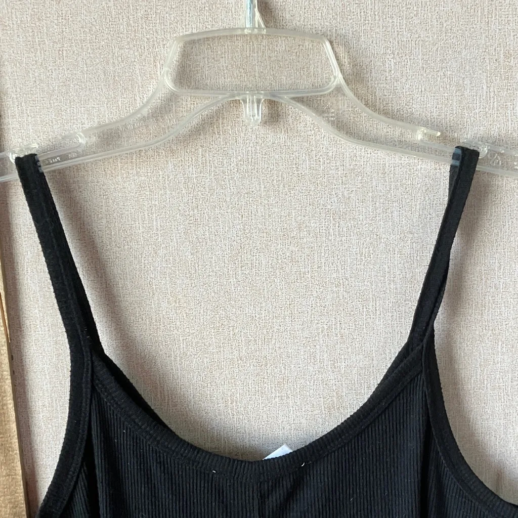 Double Zero Classic Black tank style ribbed jumpsuit, medium - Image 10