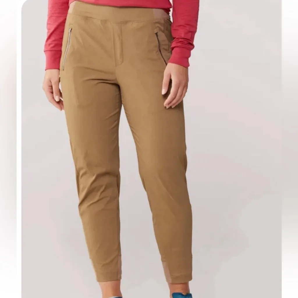 Athleta Trekkie North Big Sur Brown Jogger Rip Stop Outdoor Activewear Pants - Image 3