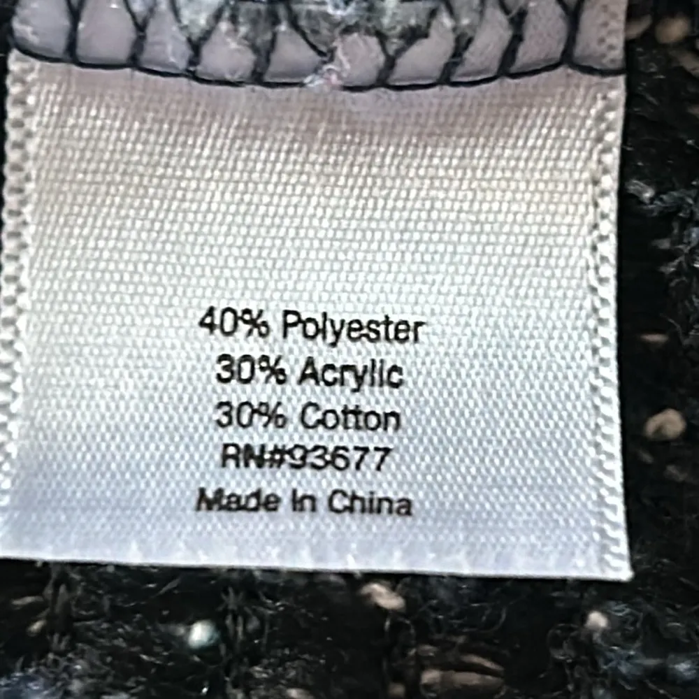 a.n.a. Sleek Tweed Style Boucle Style 3/4 Asymmetrical Zip Preppy Office Jacket - Image 10