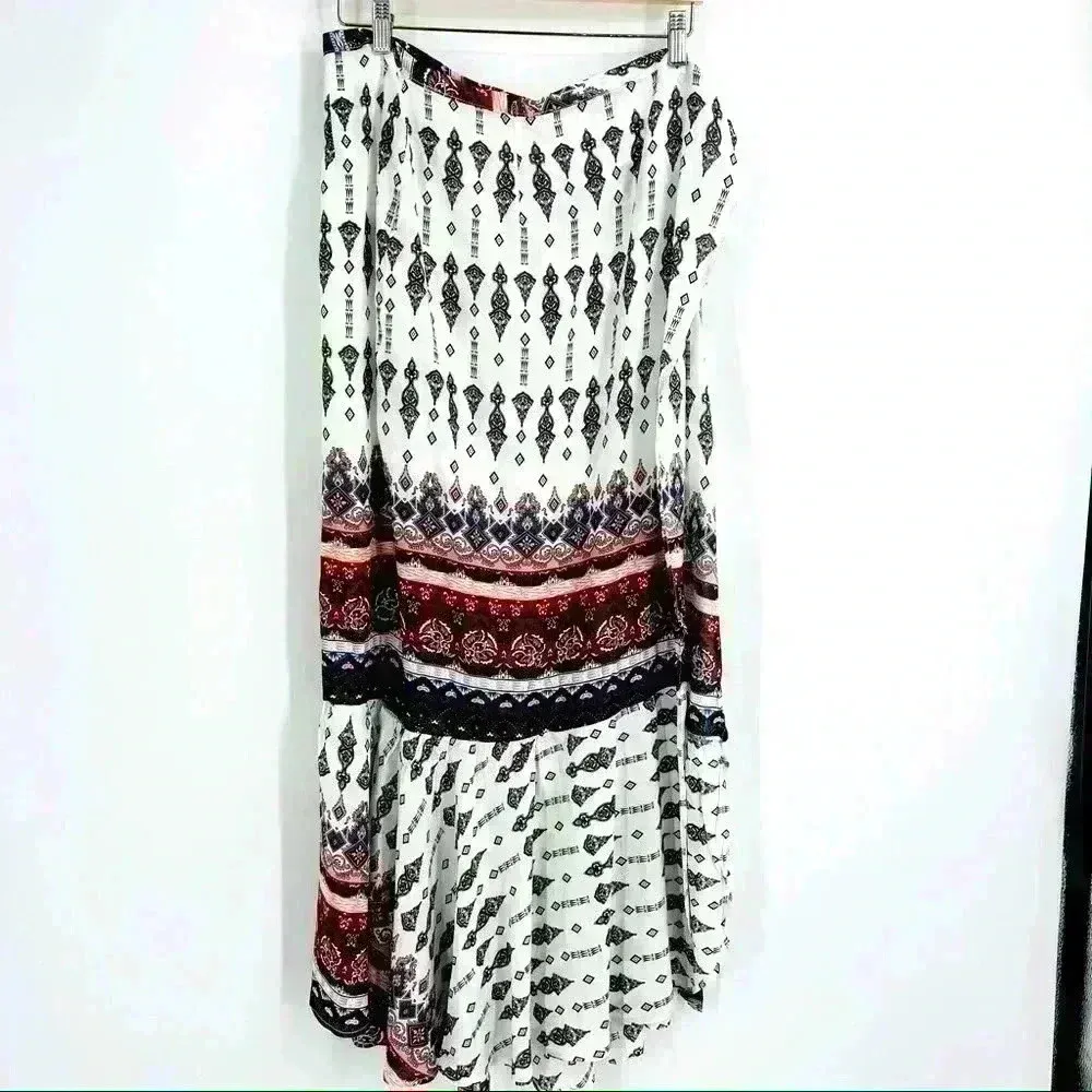 Cupshe Maxi White Printed Tie Waist Wrap‎ Size OS - Image 7