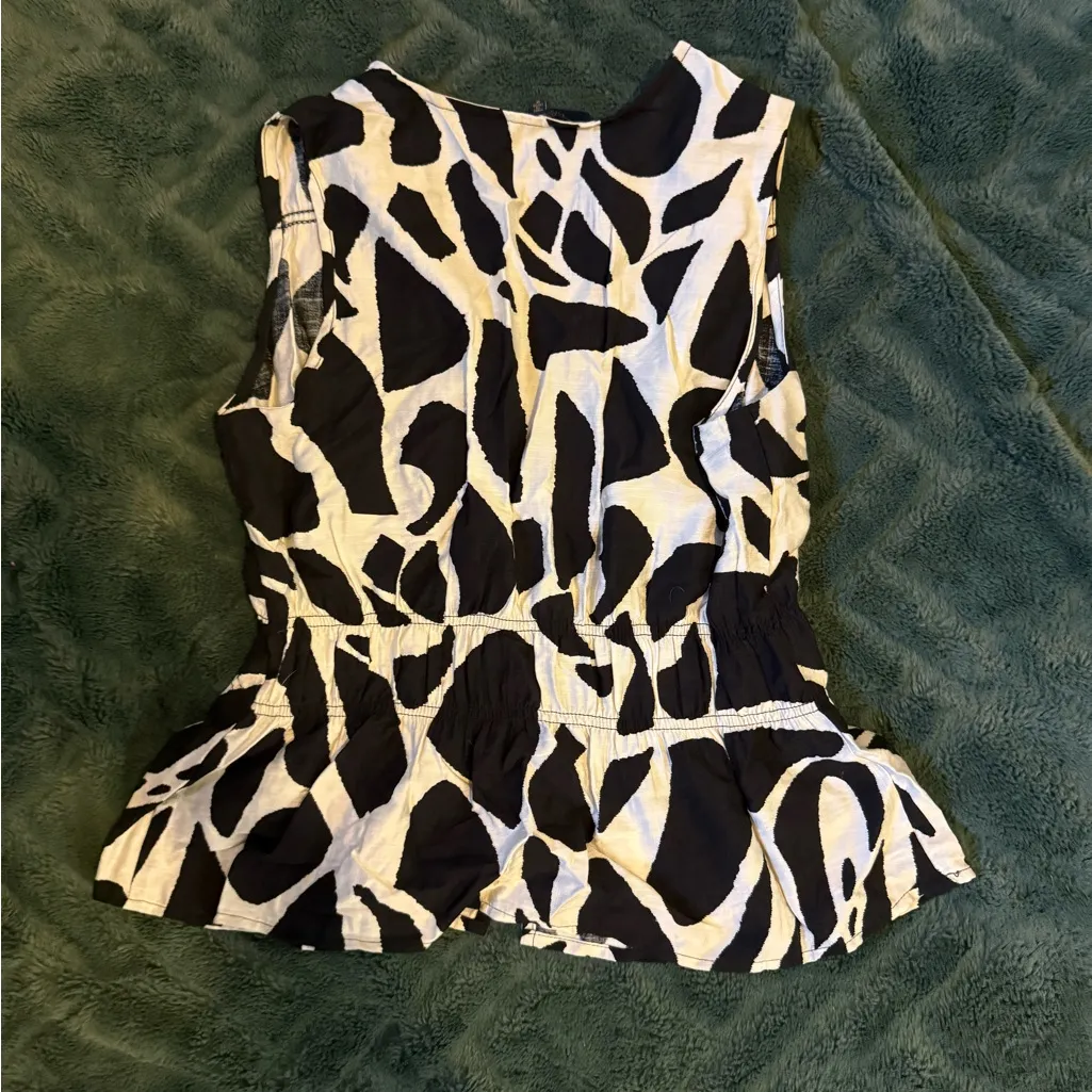Giraffe print flare blouse Black Size M - Image 2