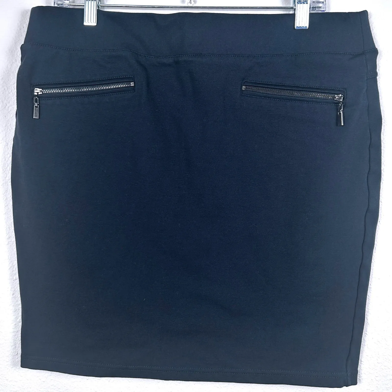 Liverpool Jeans Company Navy Blue Pencil Skirt Zipper Capsule‎ Wardrobe 12/31 - Image 2