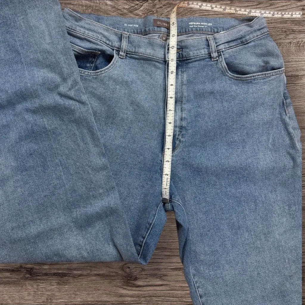 DL1961 Hepburn Wide Leg Jean in Reef | 34 x 29 (HEMMED) - Image 8