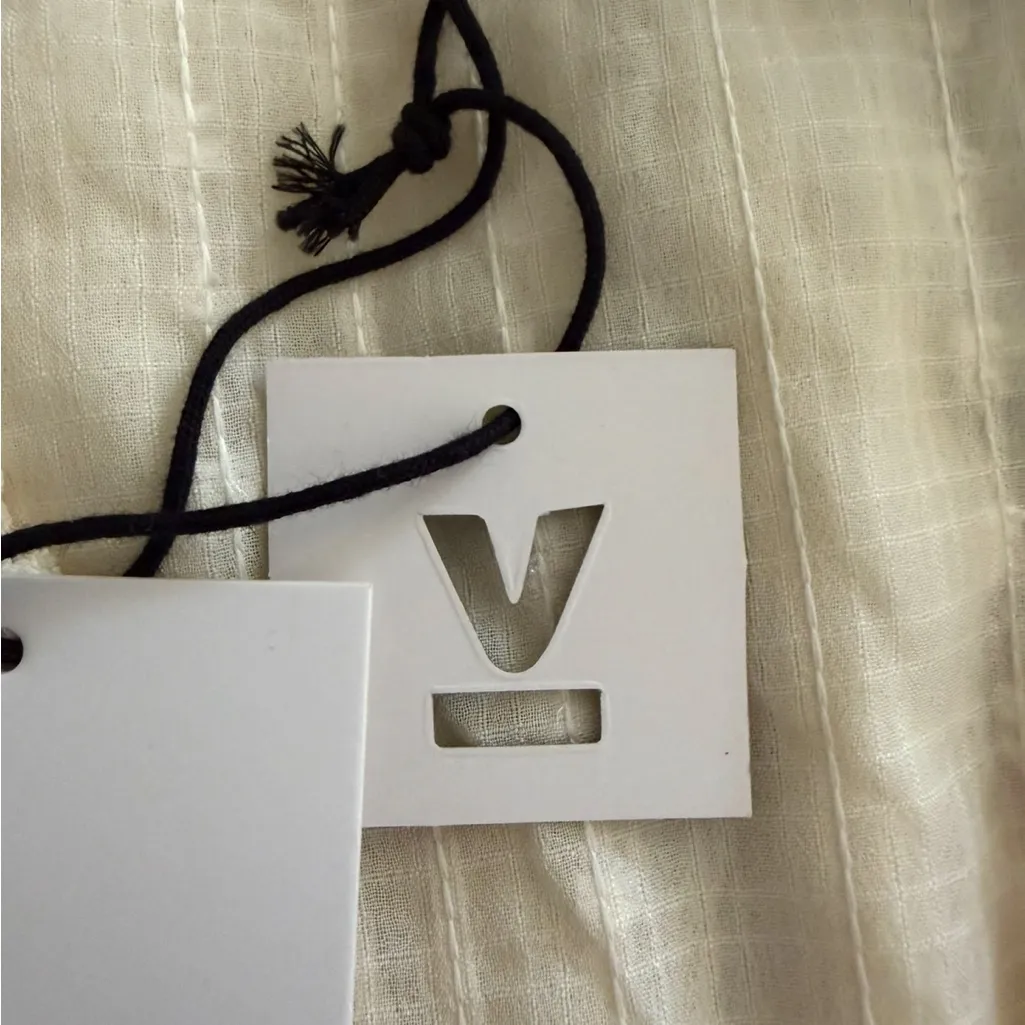 Very J Delicate Crochet Detail V-Neck Feminine Boho Blouse Champagne Small NWT - Image 11