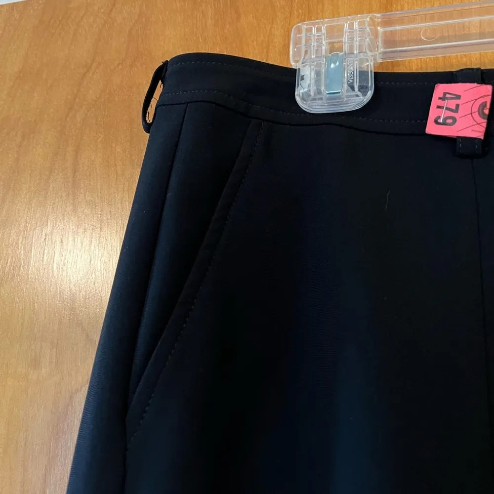 St. John Caviar Womens Black Dress Pants With Small Slits In Front Hem Size 12 - Image 3