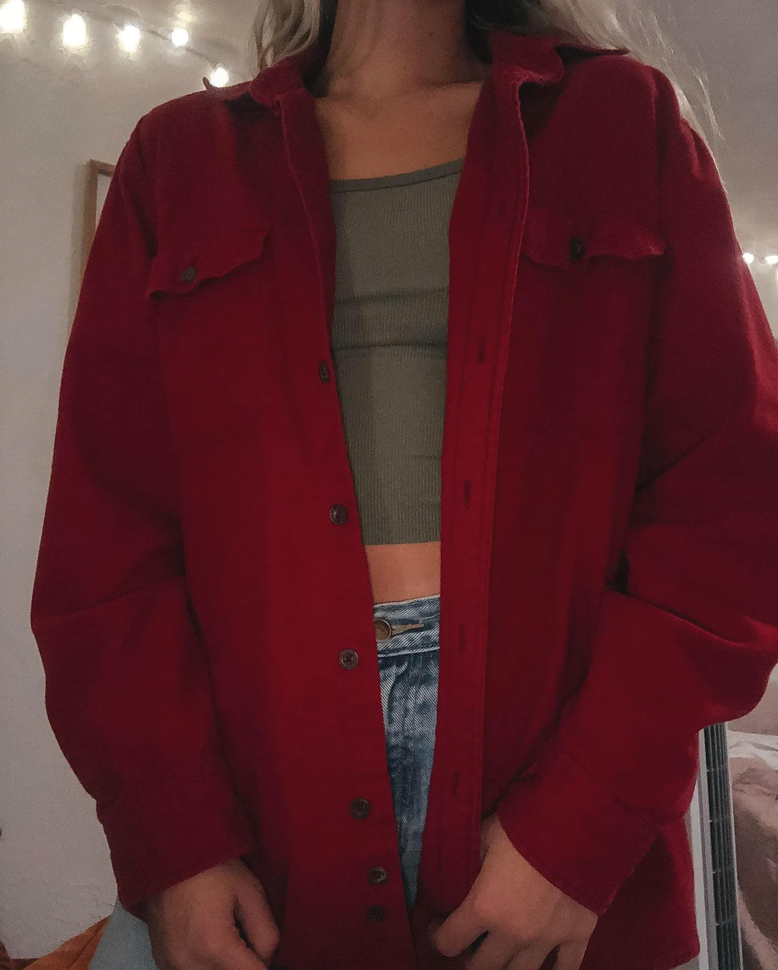 Faded Glory Corduroy Button Up - Image 2