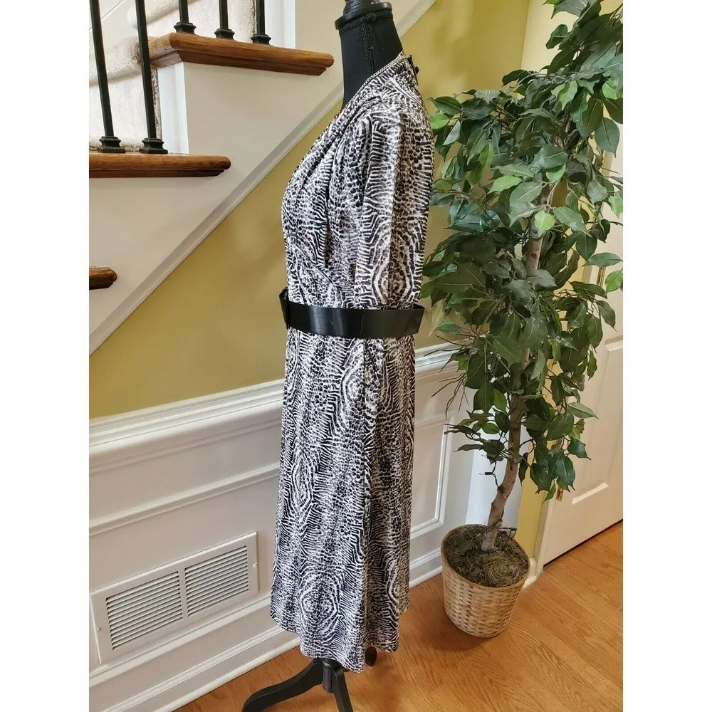 Jones New York Belted Faux Wrap Dress Sz Medium - Image 3