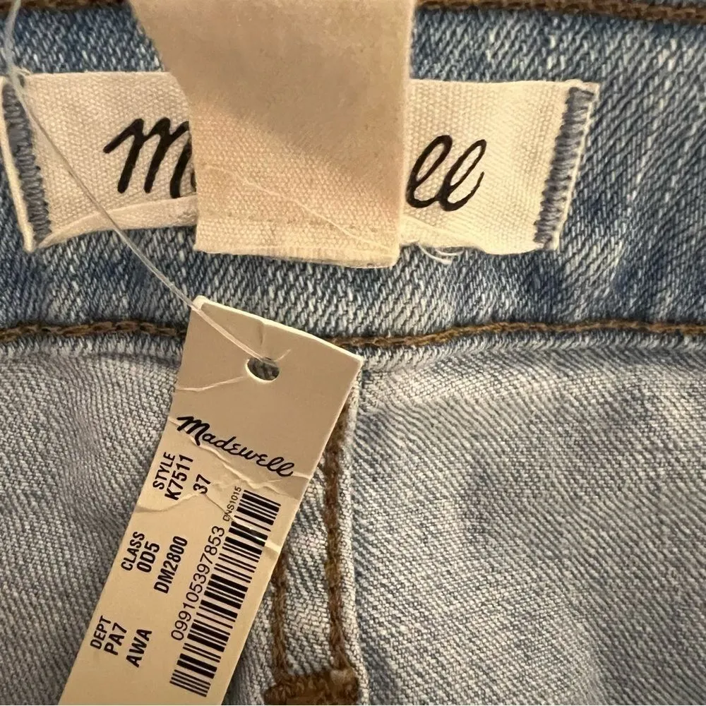 Madewell womens 9” High Rise Skinny Jeans Size 37 24W button up Plus size NWT - Image 9
