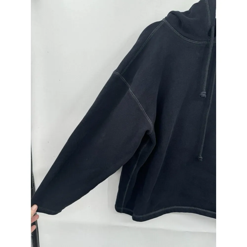 TNA Cozy Fleece Mega Hoodie Women Small Black Fleece Lined Minimalist Cozycore - Image 6