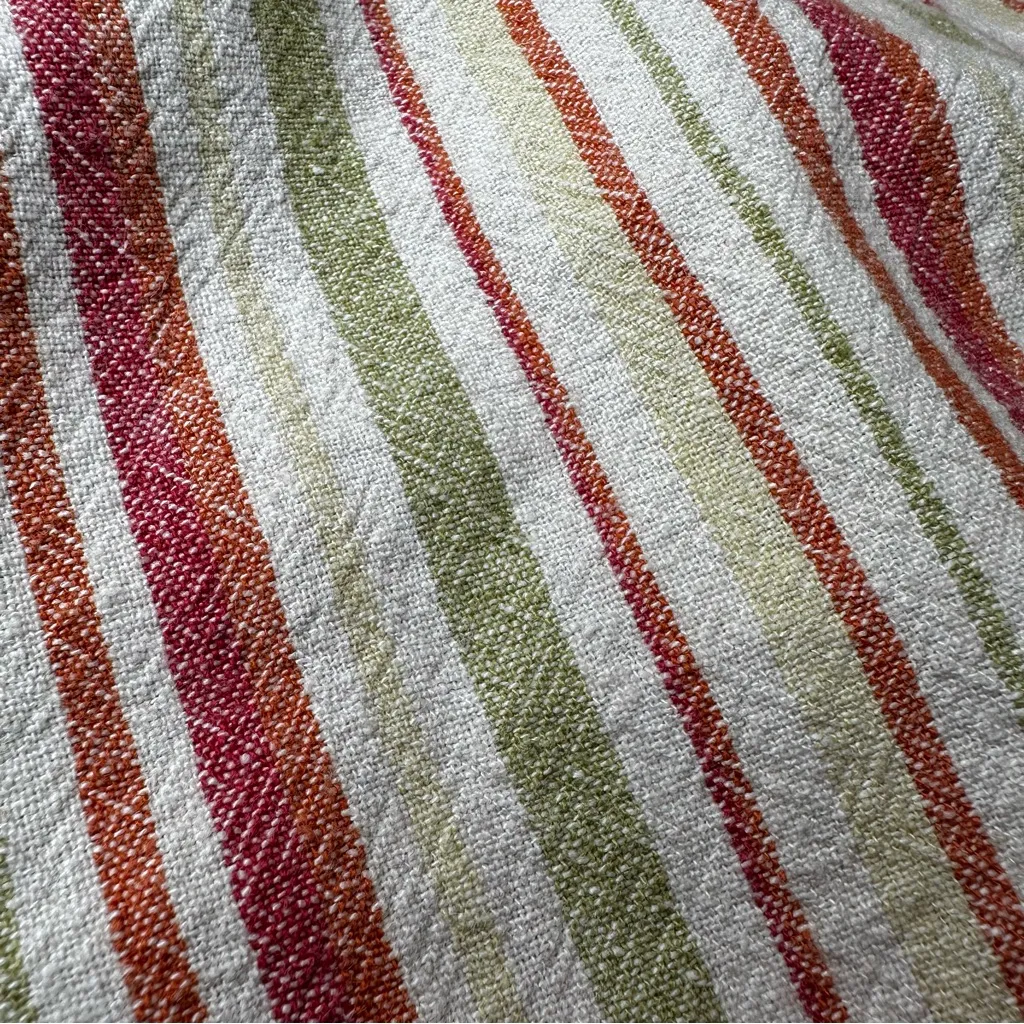 Coldwater Creek Striped Linen Blend Wide Leg Pants Size M | Pockets Retro Boho - Image 7