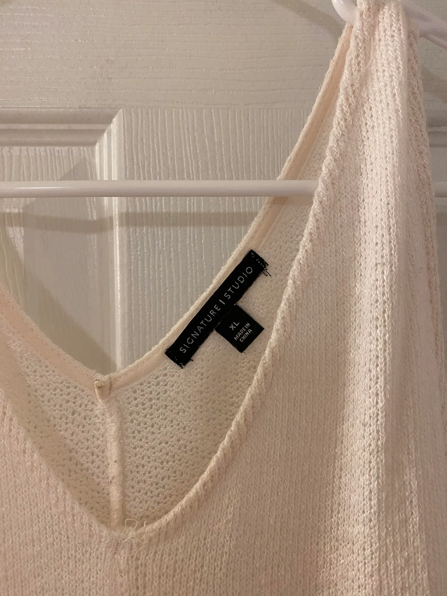 Oversized Half Embroidery Top White Size XL - Image 3