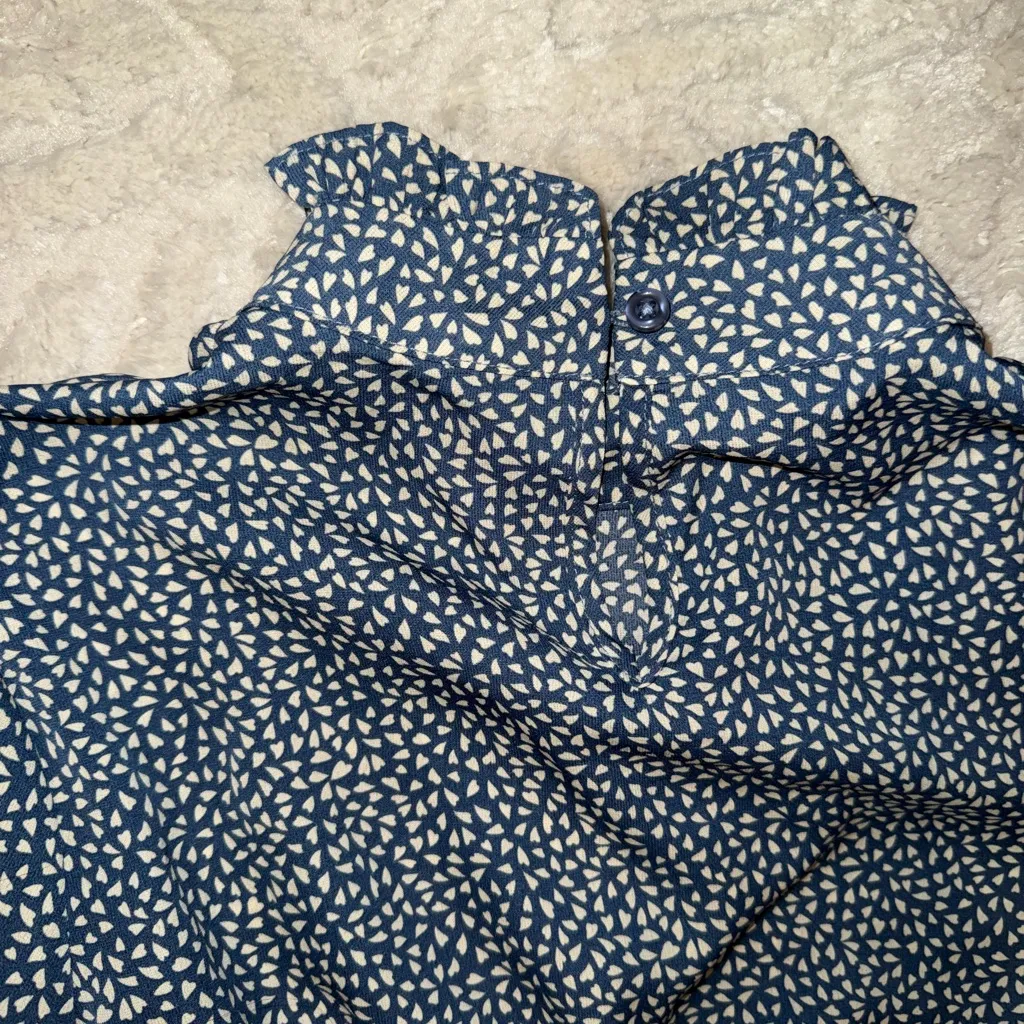 SHEIN Long Sleeve Blue and White Dress - Image 4