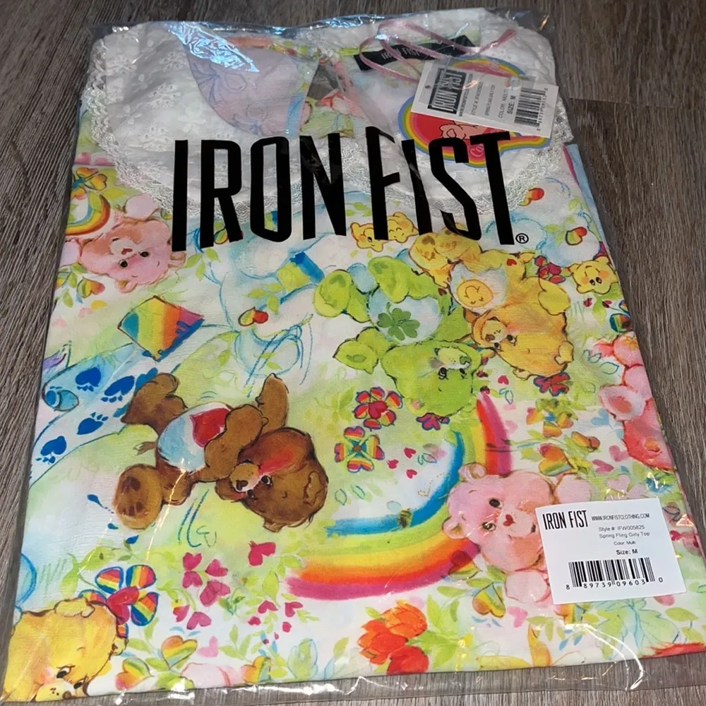 Iron Fist Care Bears Spring Fling Girly Top Size Medium - Image 5
