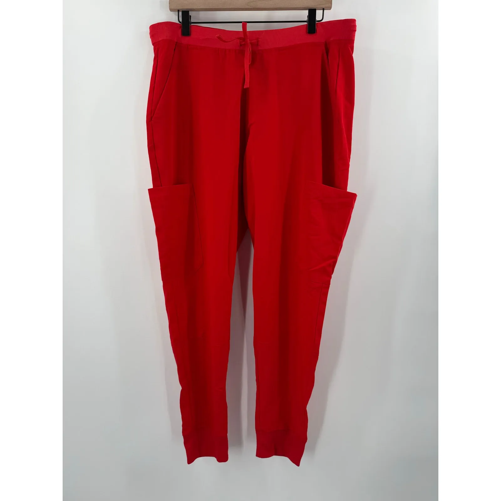 Mandala Scrub Joggers Women's Large Red Medical Comfort Multi - Image 13