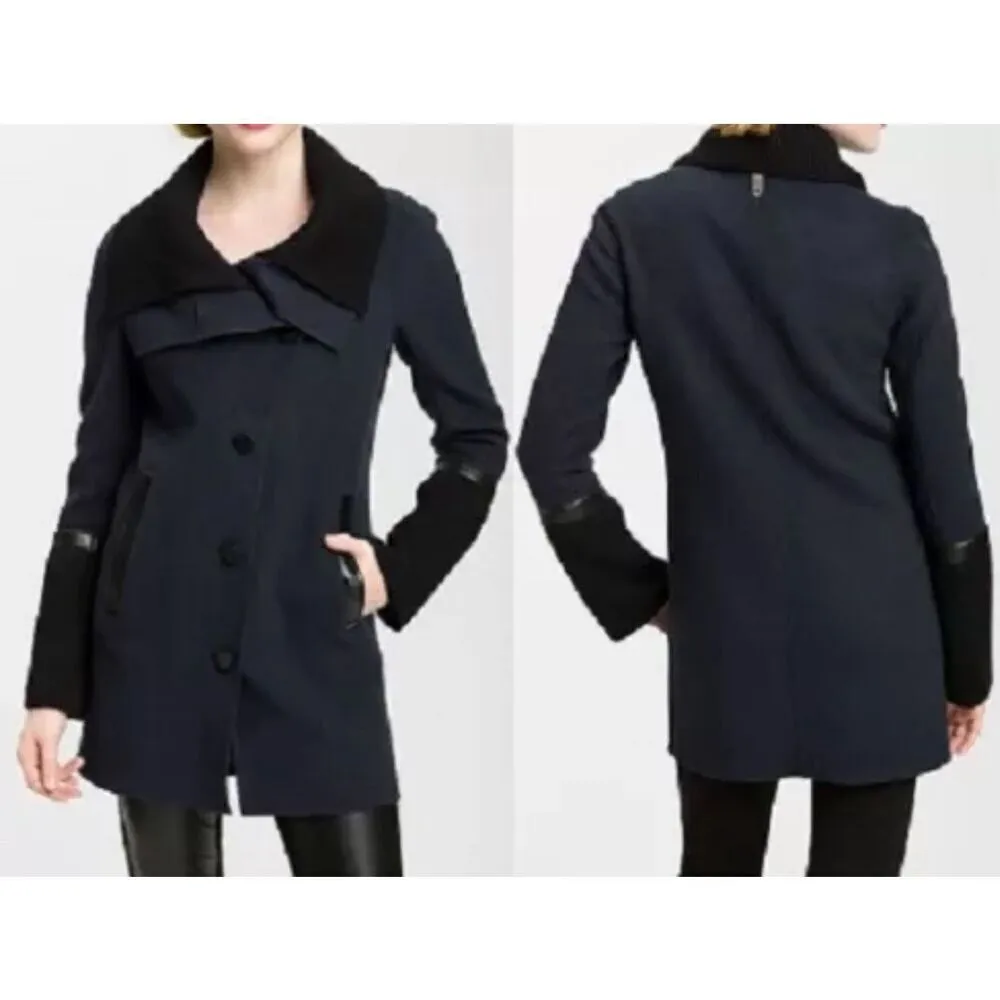 Mackage Wool Navy Blue/Black Jacket Coat fit sz M - Image 2
