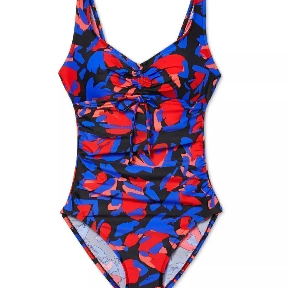 AQUA GREEN - Cinch Front One Piece Swimsuit - NWT - Image 7