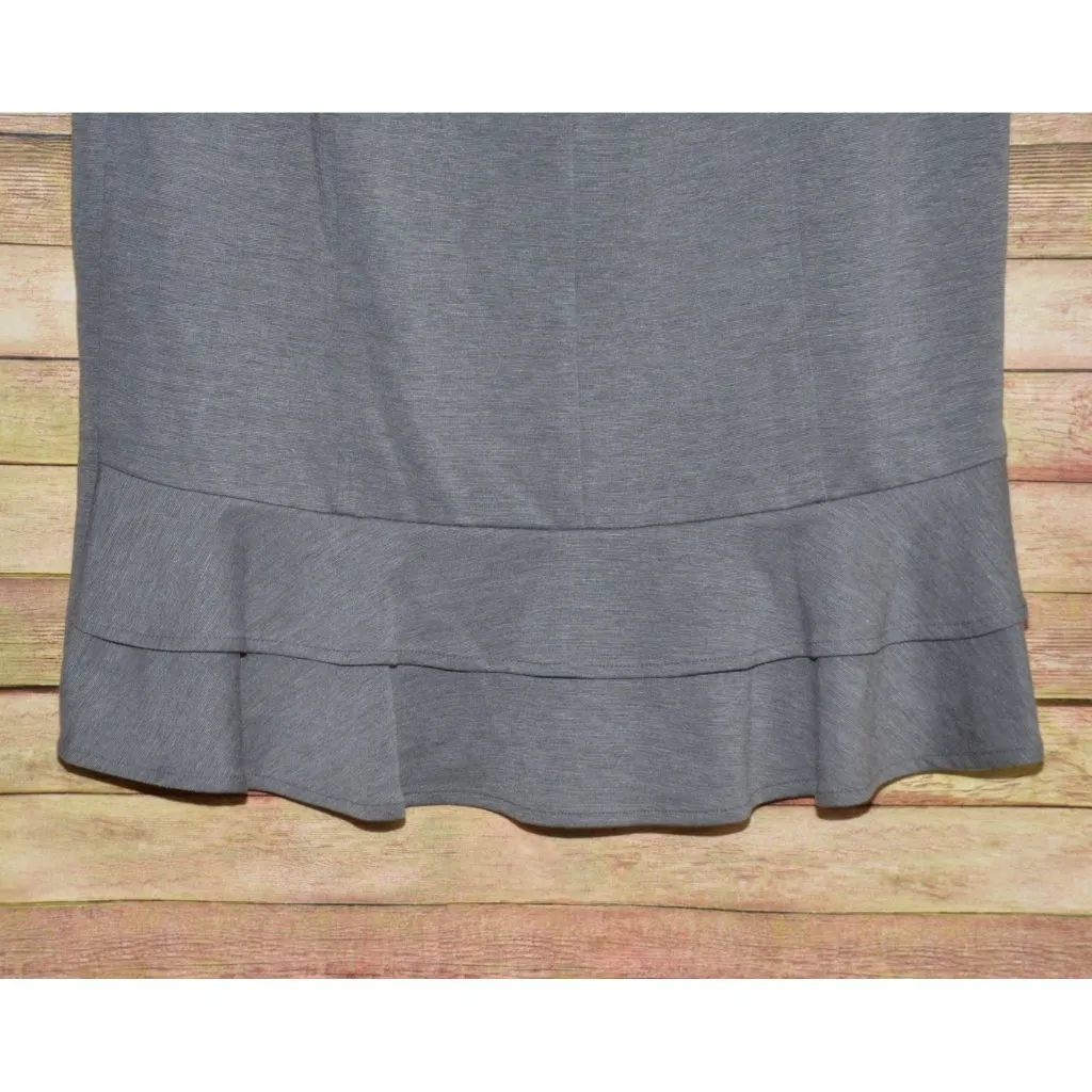 NWT Lane Bryant Ponte Knit Ladies Gray Knee Length Pencil Skirt Size 16 Career - Image 4