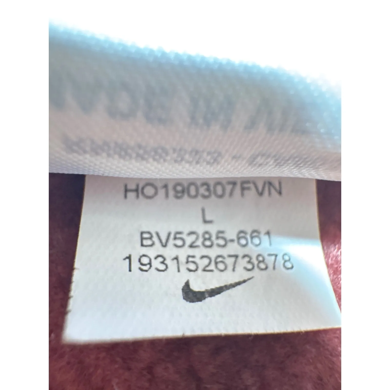 Nike‎ Therma-FIT Pullover Hoodie Women's Large Red Heathered Drawstring - Image 5