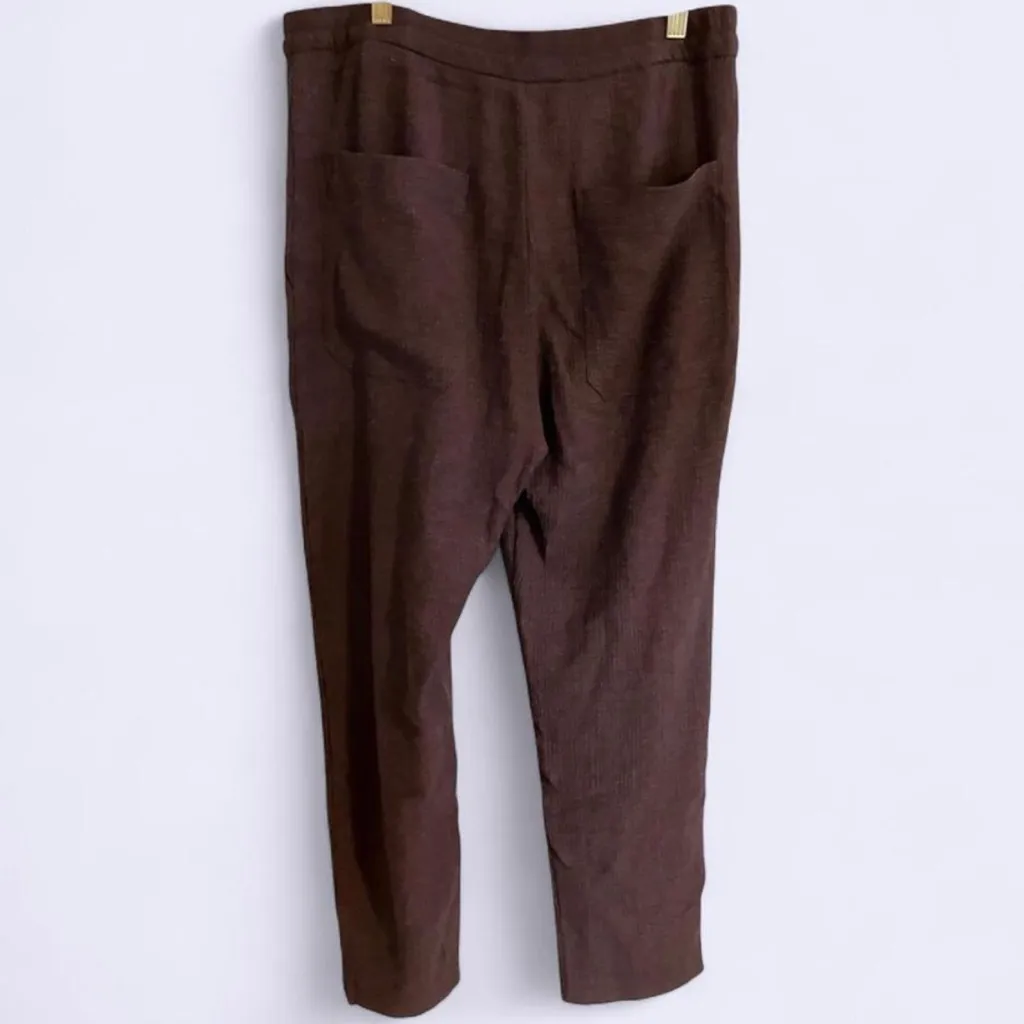 Zara Womens Pants Dusty Purple Brown Drawstring Pants - Image 5