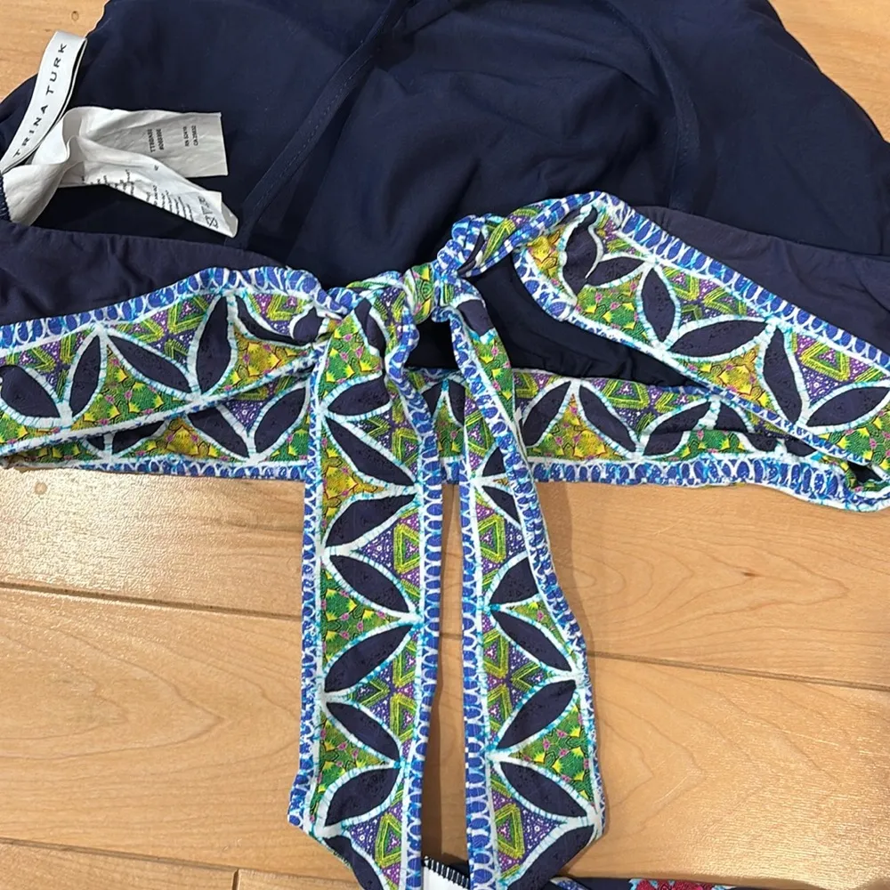Trina Turk Navy and Multicolor Bikini - Image 9