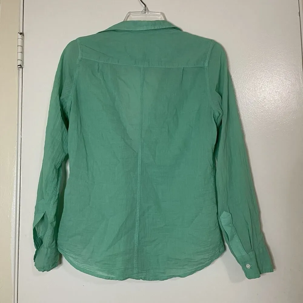 Frank & Eileen Barry green button down collared cotton long sleeve Small - Image 8