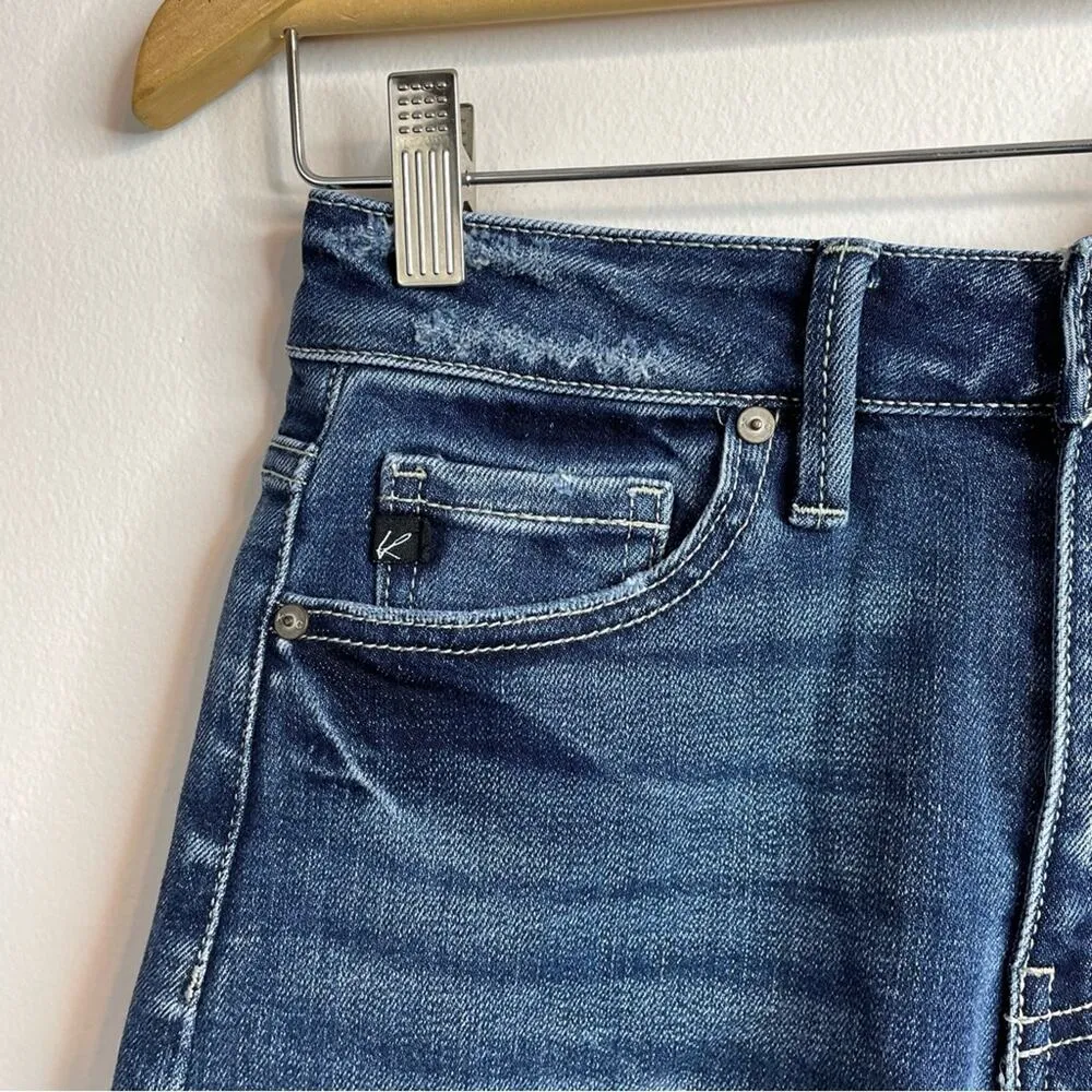 KanCan Jasmine High Rise Single Fold Jean Shorts Stretch Cutoffs womens M 26 27 - Image 3