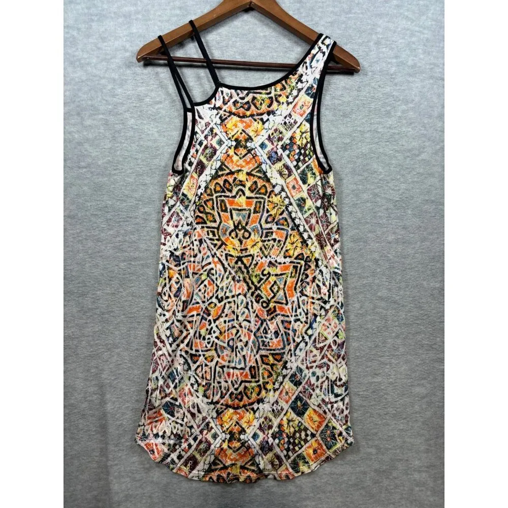 Free People Tank‎ Dress S Sleeveless Boho Printed Sun Dress - Image 5