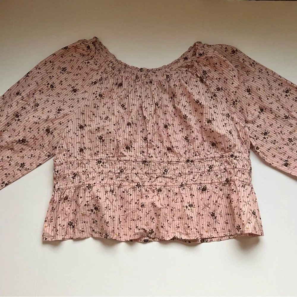 Madewell Plus Sophia Top in Bouquet Floral Pink Size 2X NWT - Image 2