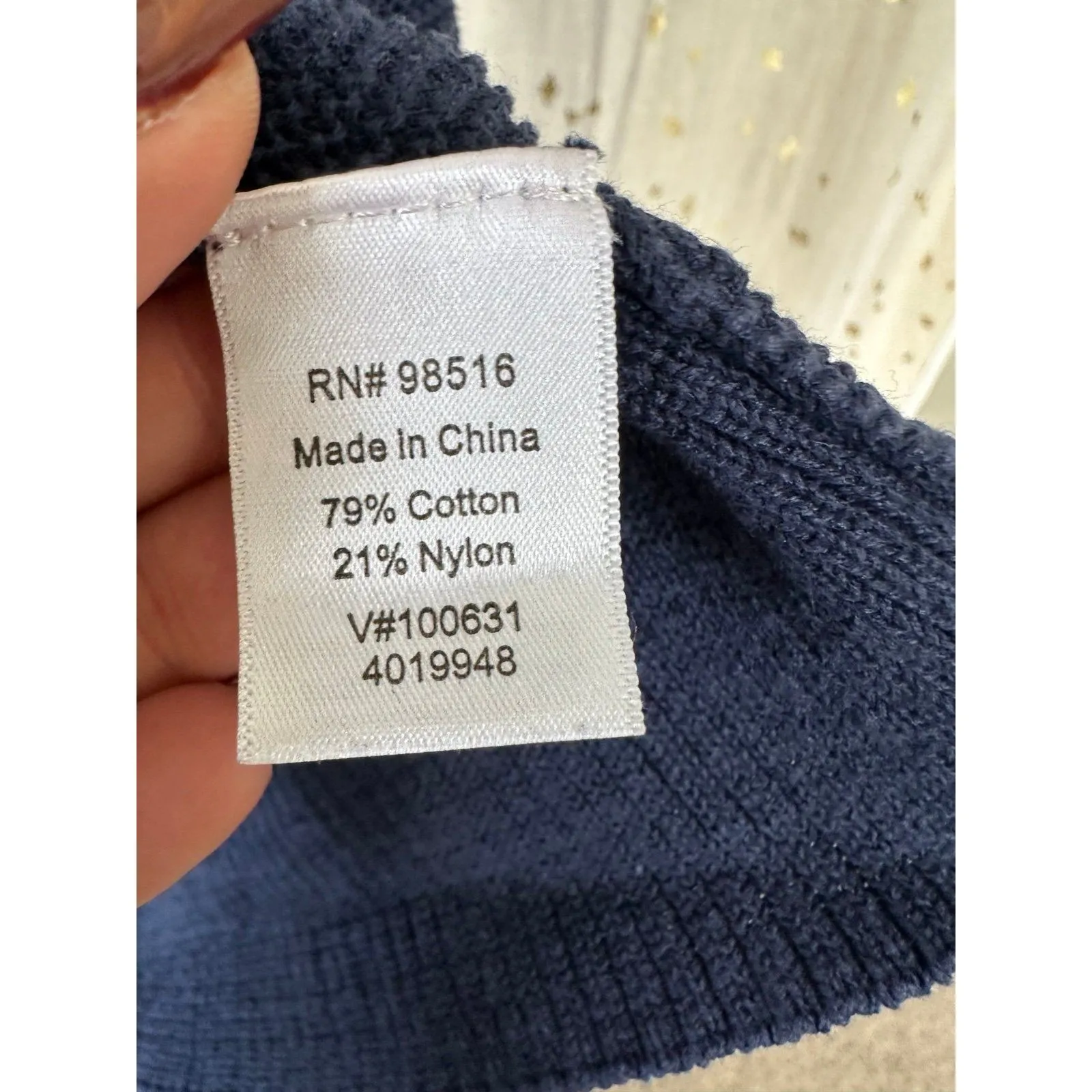 Coldwater Creek Women's Navy Mix Knit Layering Sweater Open Vest XL - Image 5