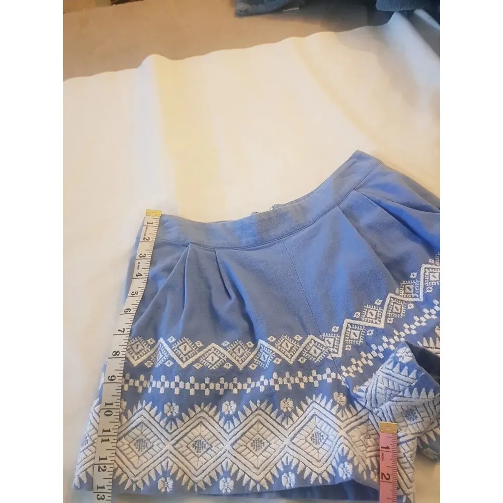 Suno Shorts Womens Size Small Embroidered Blue High Rise Country Girl Boho Mini Multiple - Image 9
