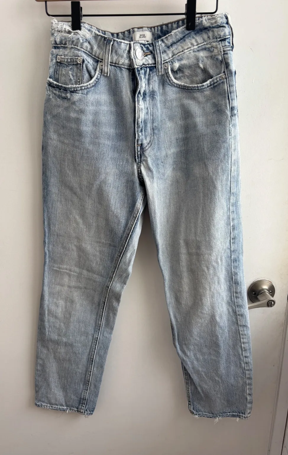 River Island Straight Leg Jeans 8 flattering staple layered boho minimalist - Image 1