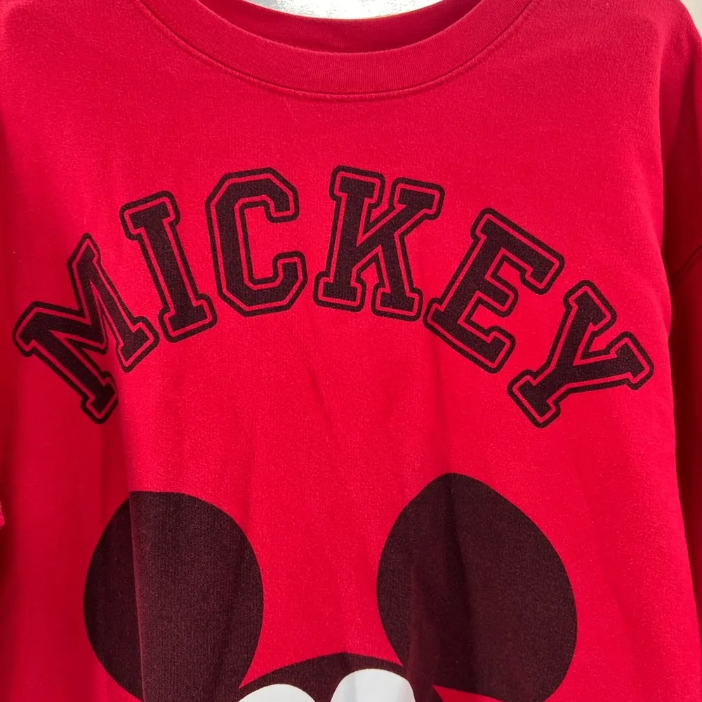 Disney Mickey Mouse sweatshirt graphic red 15/17 juniors vacation - Image 4