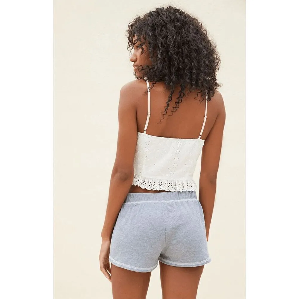 West of Melrose White Eyelet Lace Up Corset Top XL NWT - Image 10