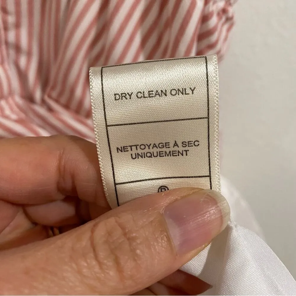 Jack by BB Dakota Pink Striped Ruffle Strap Mini Overall Skirt Sz XS NWOT - Image 7