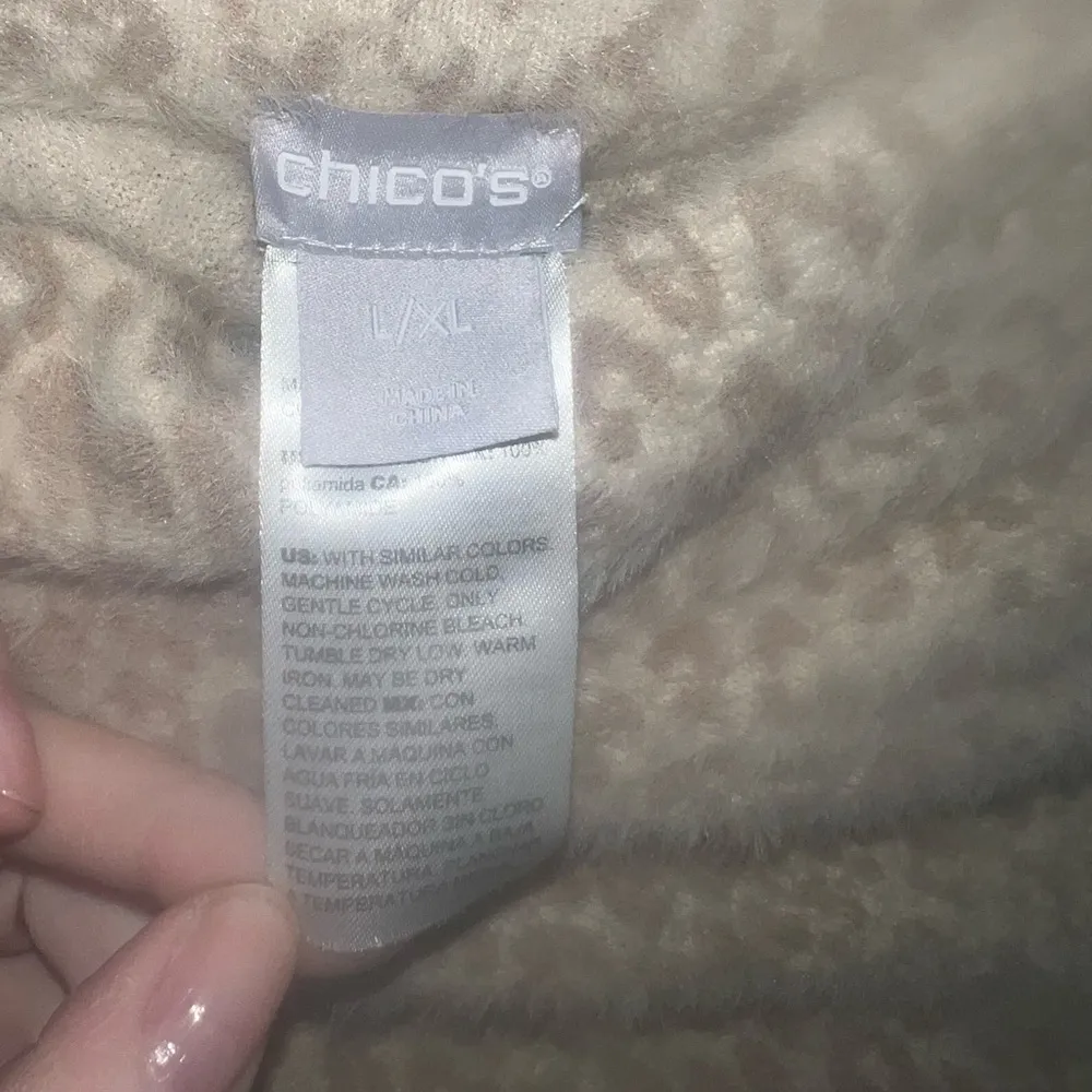 Chico’s Leopard-Print Poncho L/XL - Image 9