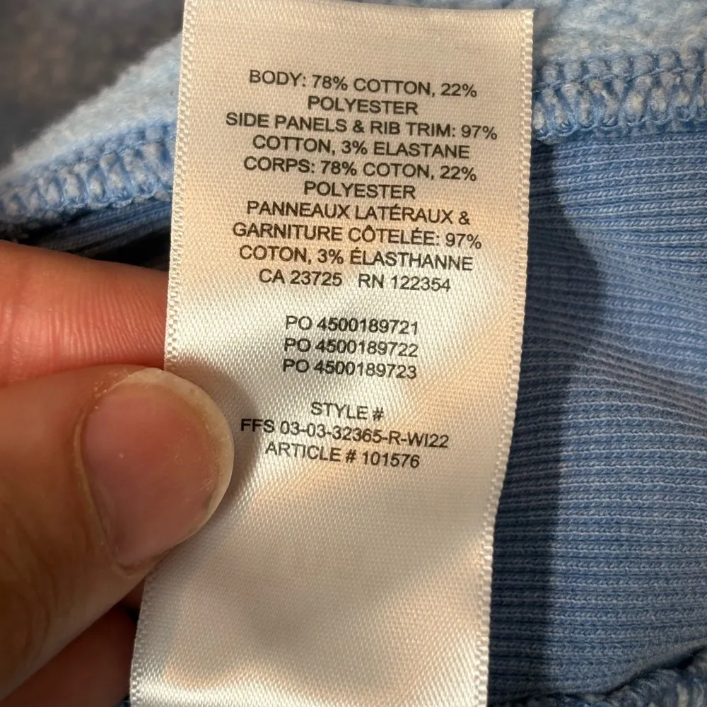 Aritzia tna sweatfleece cozy fleece boyfriend fit blue sweatshirt - Image 7