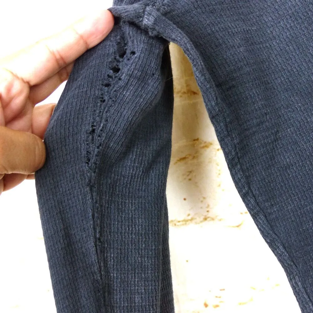 VTG Sinful Affliction Thermal Waffle Top Women M Black Destroyed Bird Tattoo Y2K Size M - Image 14