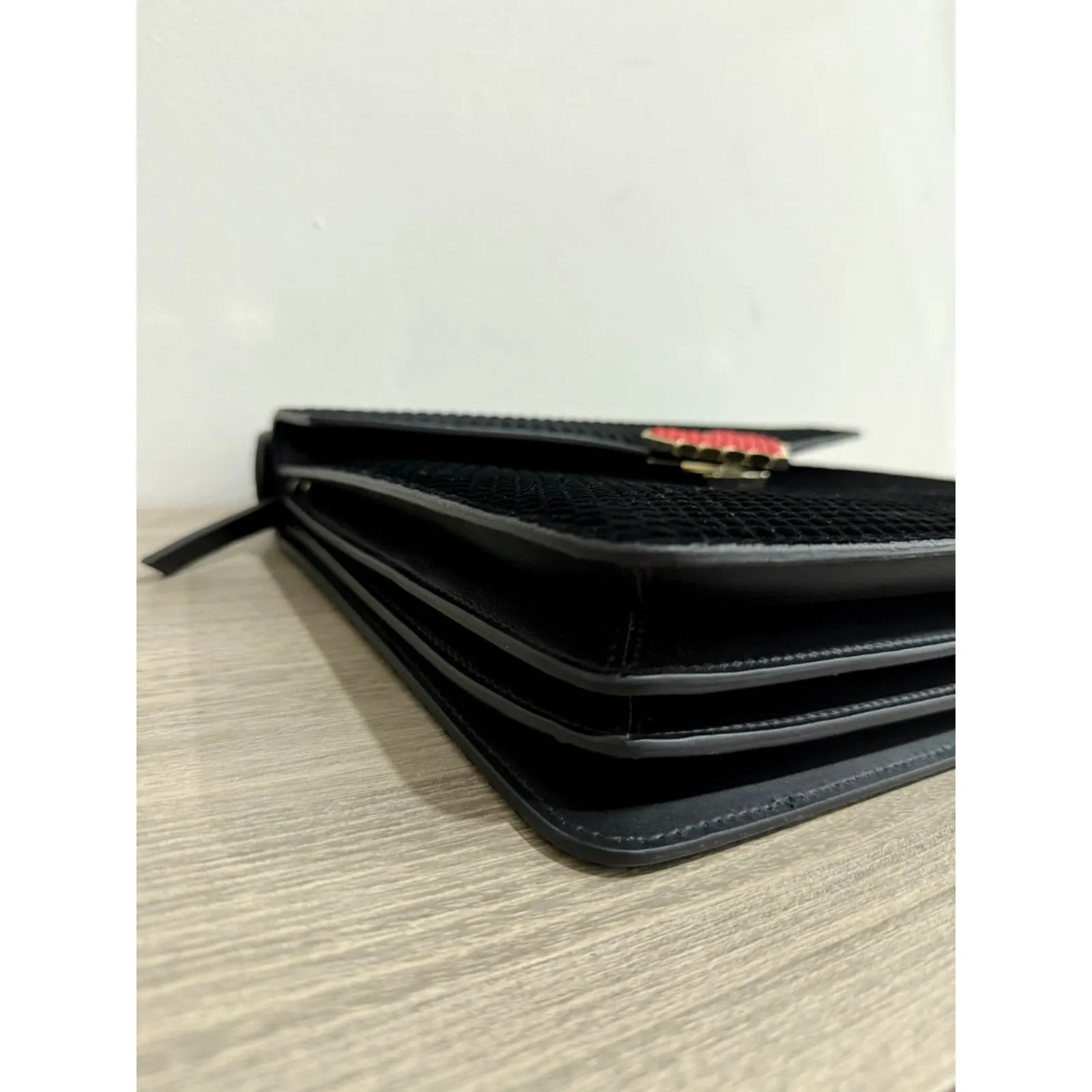 Les Petits Joueurs Pixie Lolita Leather & Velvet Top Handle Bag Black - Image 10