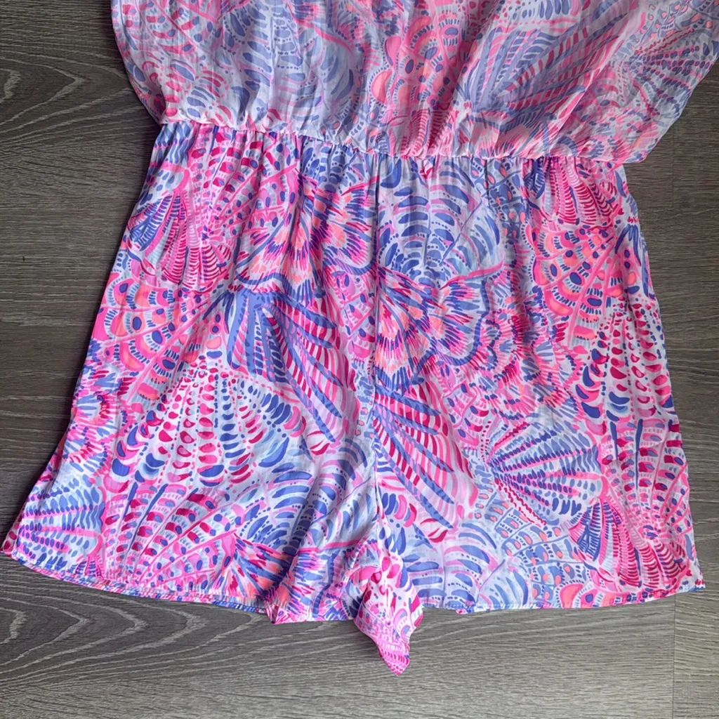NEW Lilly Pulitzer Zana Skort Romper - Raz Berry Sea You Soon Large - Image 12