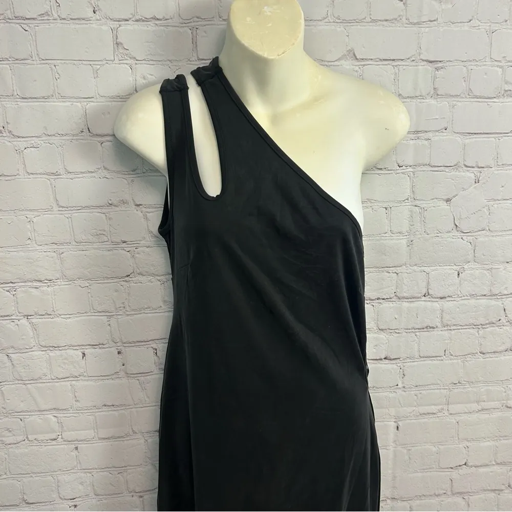 Hansen&Gretel black asymmetric maxi dress sexy Suvari size large one shoulde - Image 15