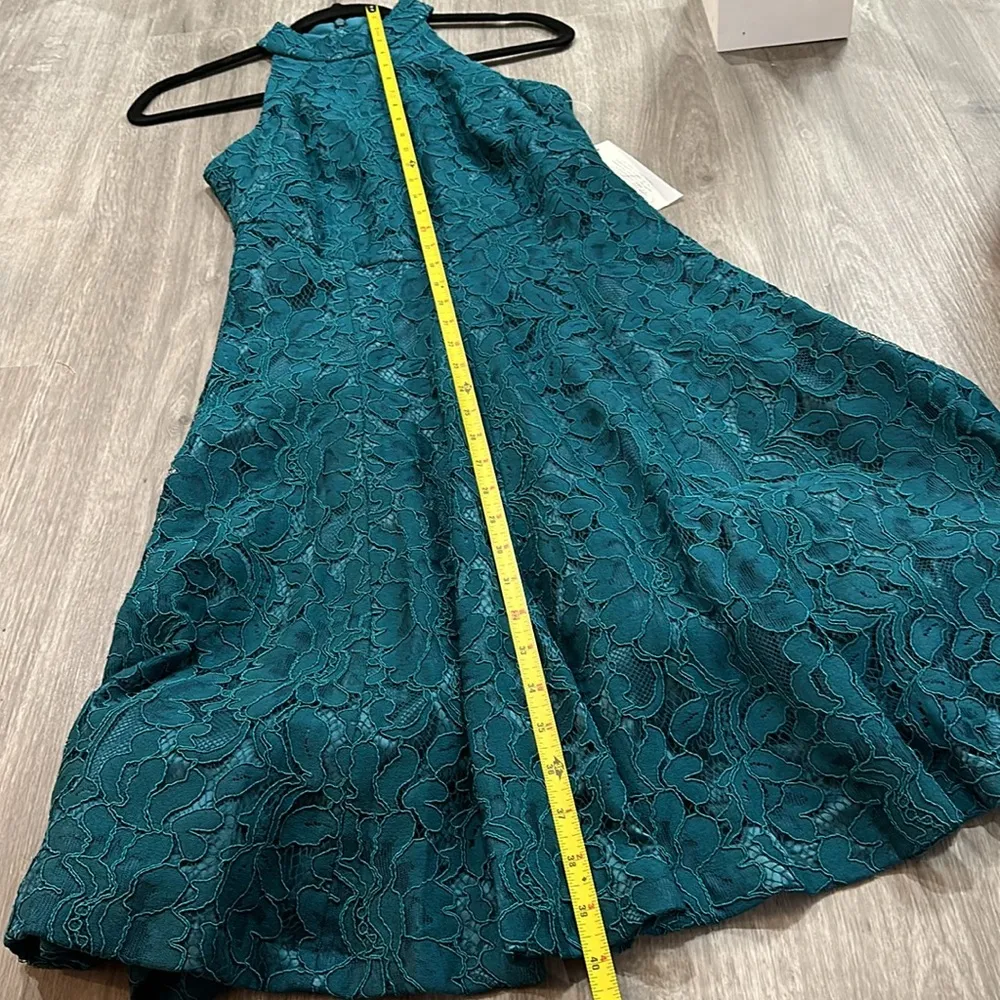 Eliza J Teal Green Blue Lace Formal Dress - Image 8