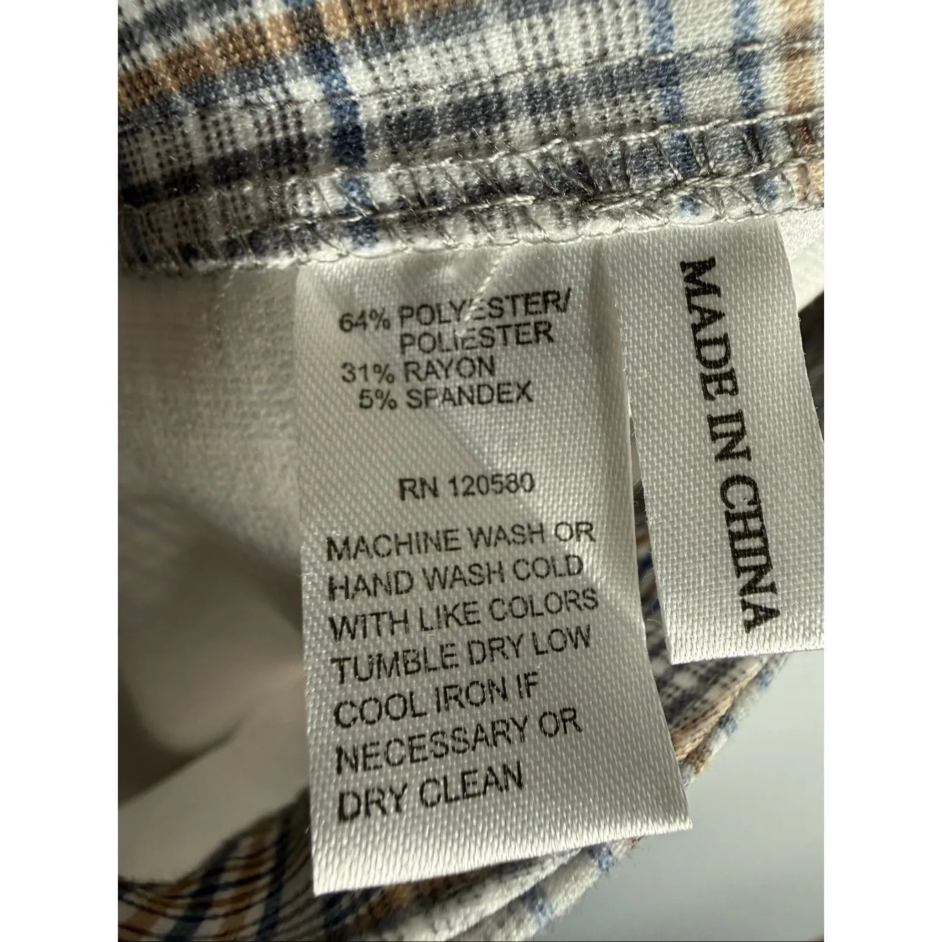 Amanda + Chelsea Women plaid flat front pant size 12 - Image 9